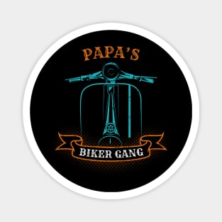 Papa's Biker Gang Father's Day Magnet